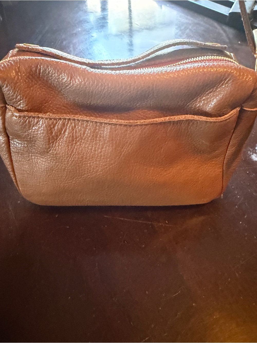 Hammitt Tan Pebbled Leather Crossbody with Gold Studs - Picture 4 of 6